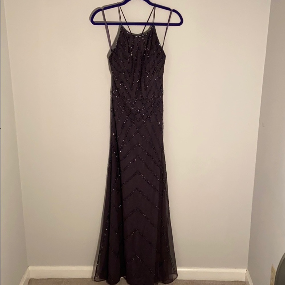 Adrianna Papell Platinum Gunmetal Bridesmaid Dress